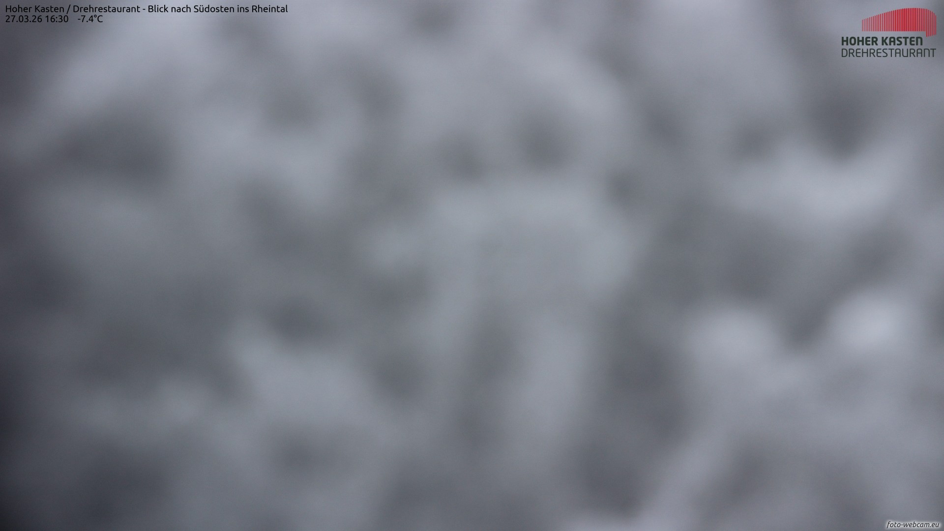 Archiv Foto Webcam Hoher Kasten - Blick ins Rheintal