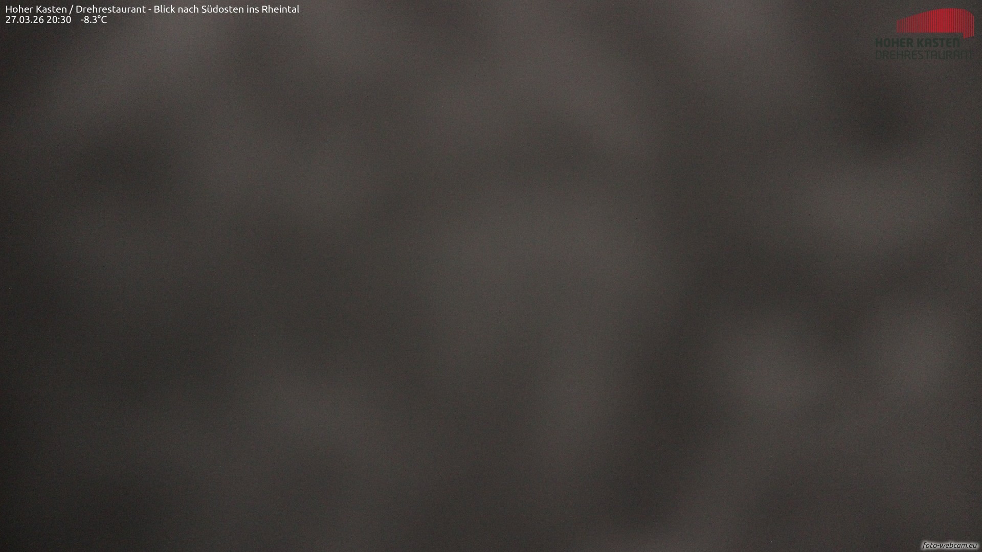 Archiv Foto Webcam Hoher Kasten - Blick ins Rheintal