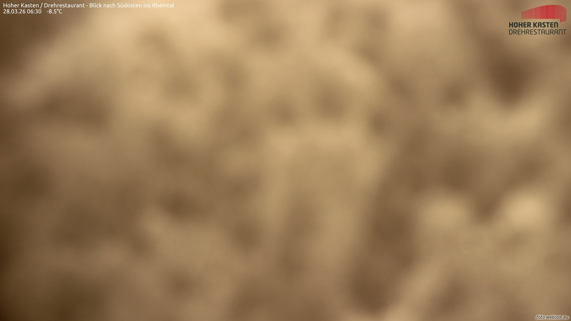 Archived image Webcam Hoher Kasten - View to the Rheintal