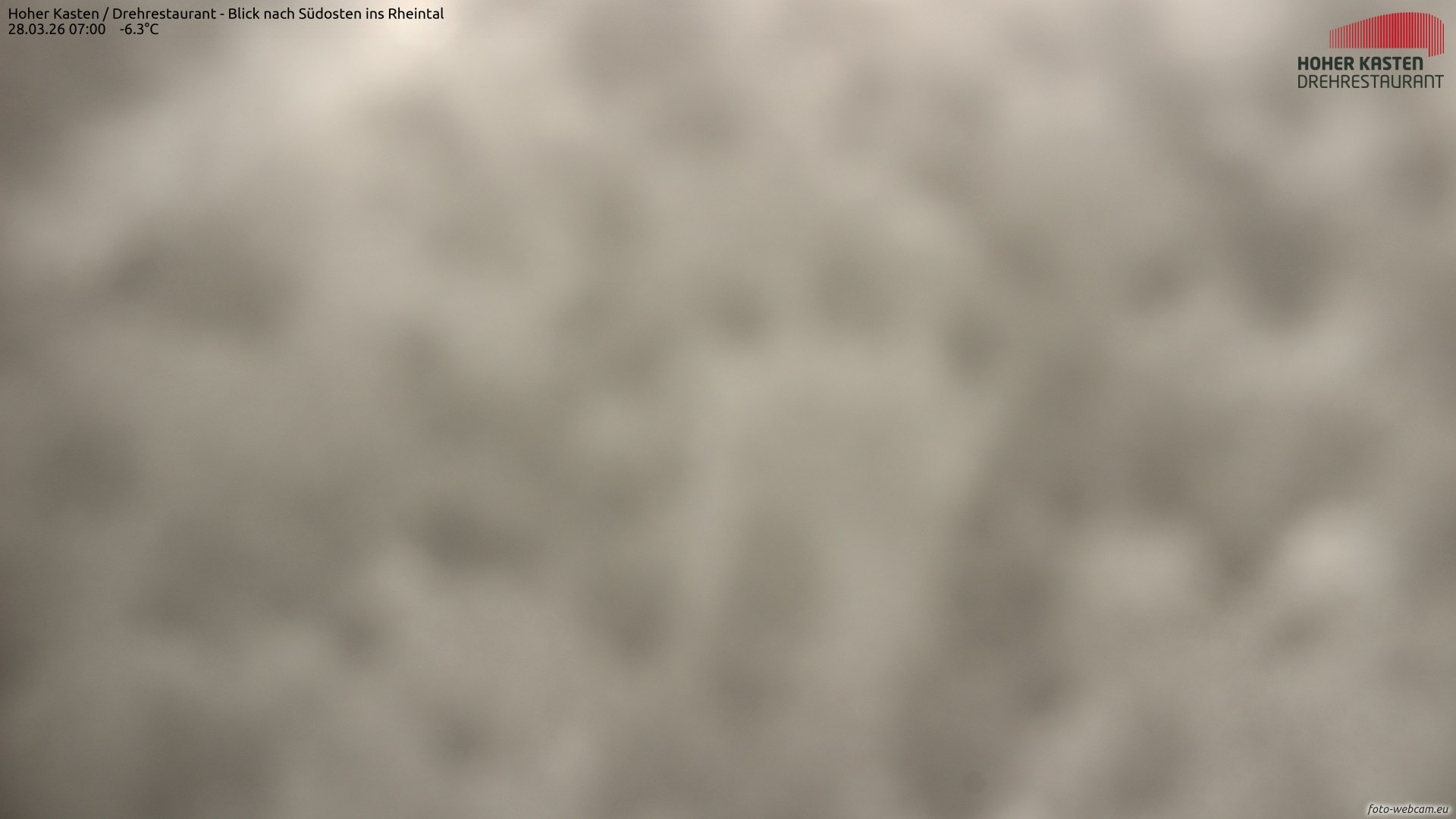 Archived image Webcam Hoher Kasten - View to the Rheintal