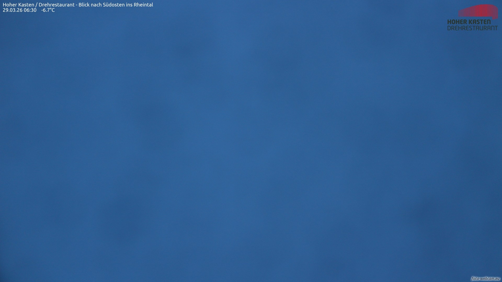 Archived image Webcam Hoher Kasten - View to the Rheintal