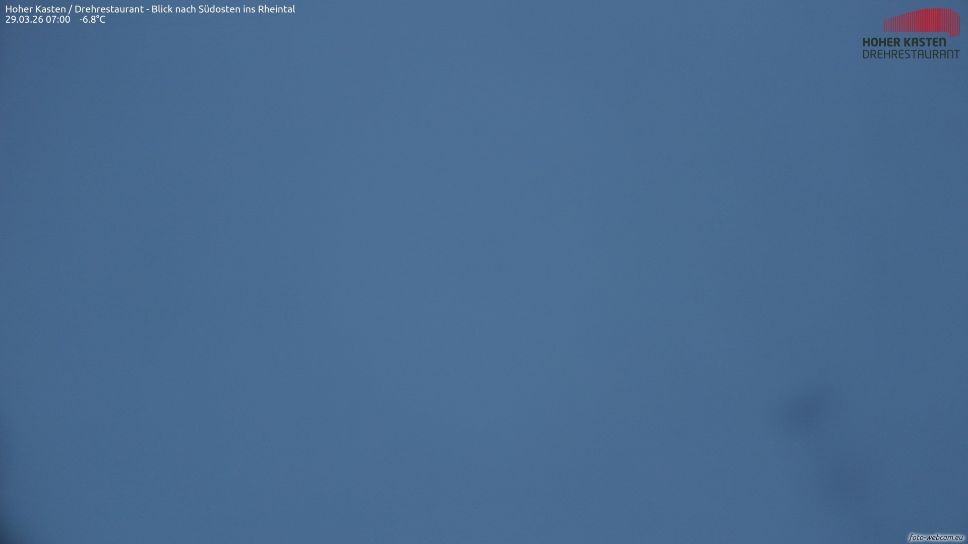 Archived image Webcam Hoher Kasten - View to the Rheintal