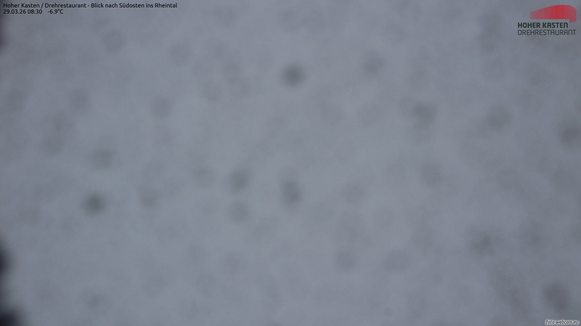 Archived image Webcam Hoher Kasten - View to the Rheintal