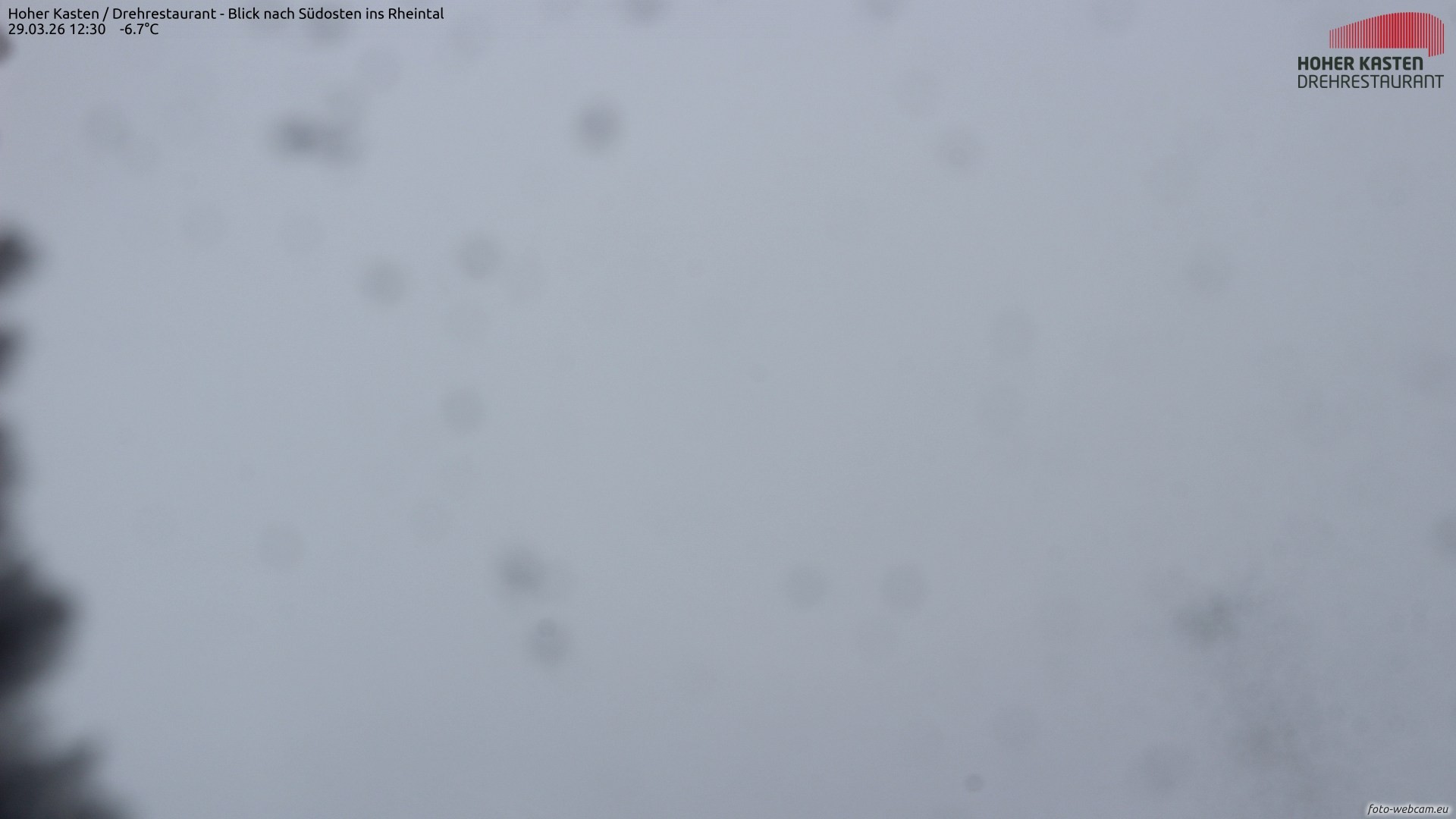 Archived image Webcam Hoher Kasten - View to the Rheintal