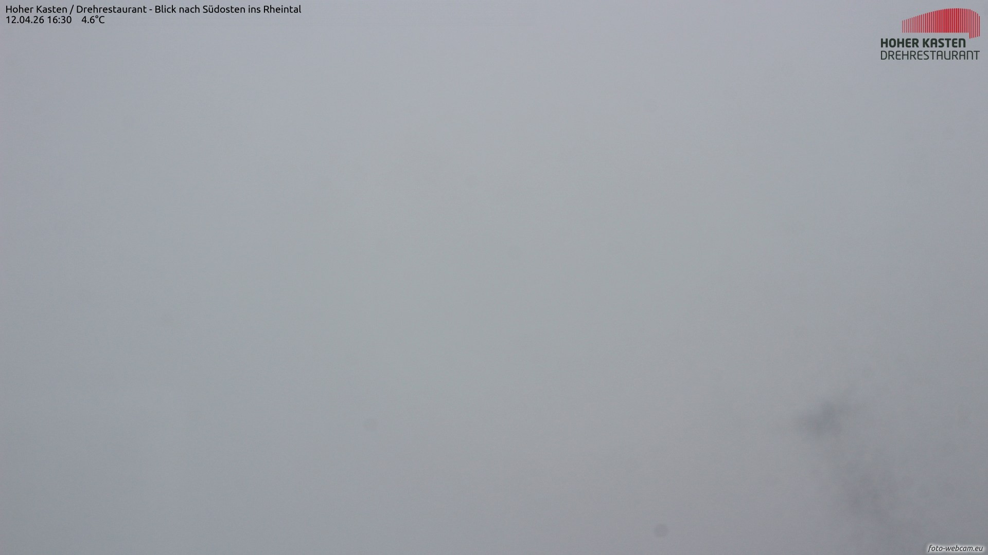Archiv Foto Webcam Hoher Kasten - Blick ins Rheintal