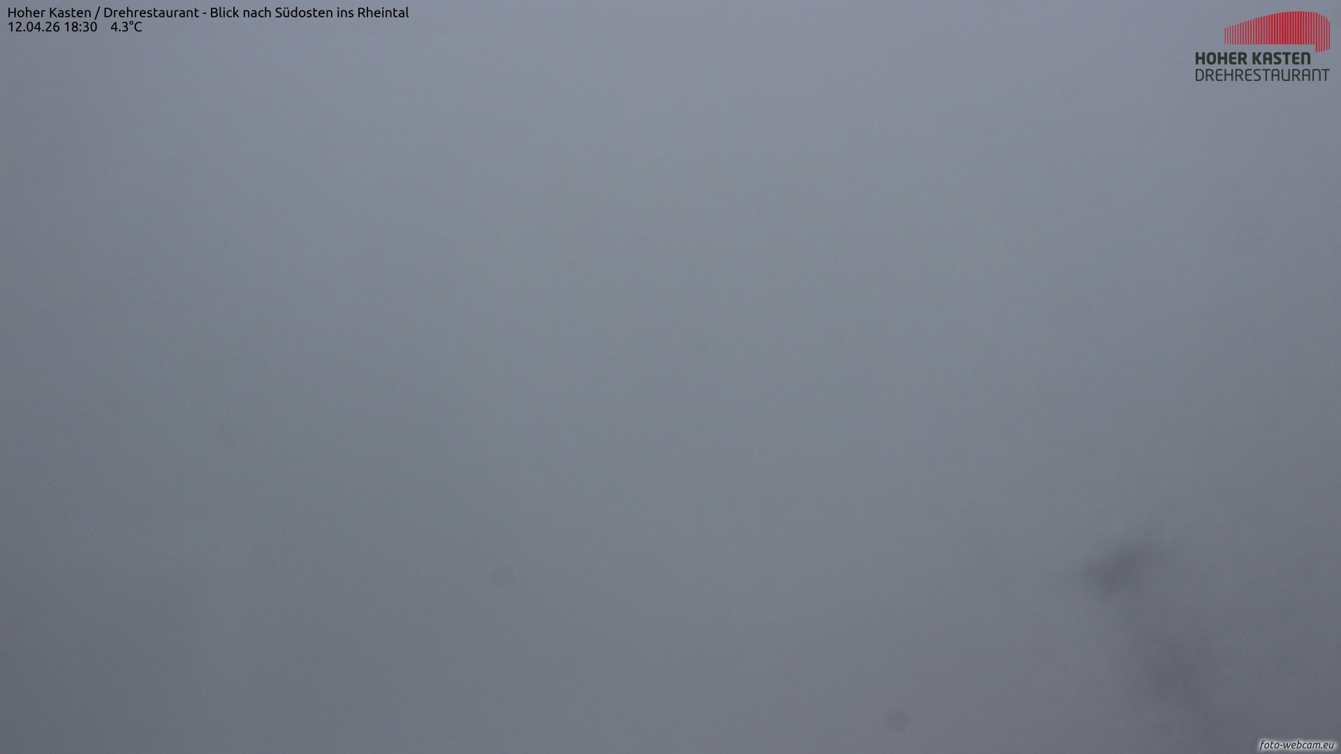 Archiv Foto Webcam Hoher Kasten - Blick ins Rheintal