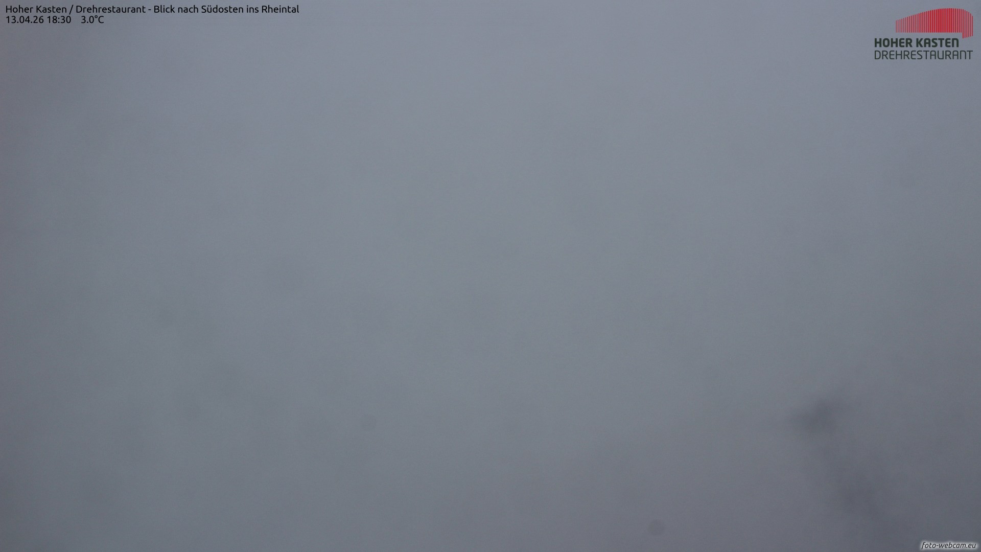 Archived image Webcam Hoher Kasten - View to the Rheintal