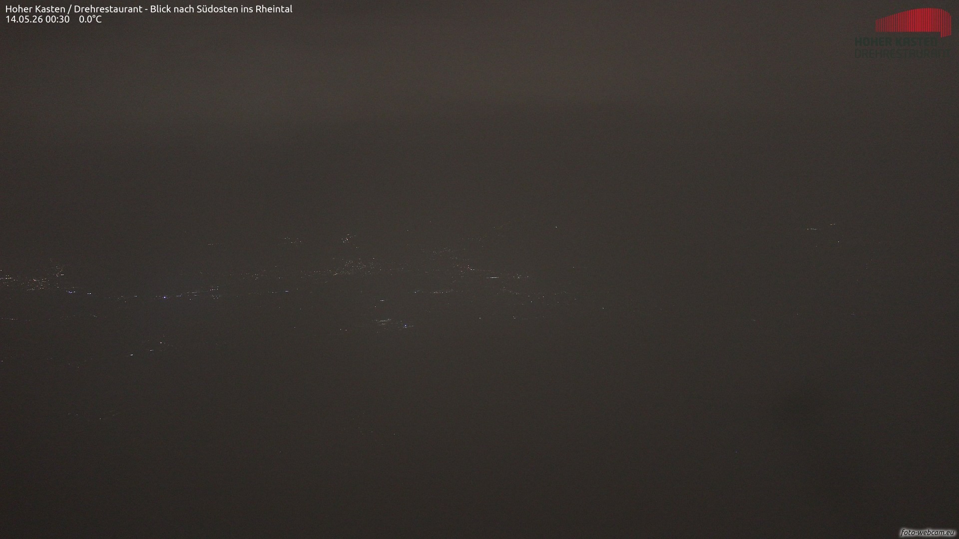 Archived image Webcam Hoher Kasten - View to the Rheintal