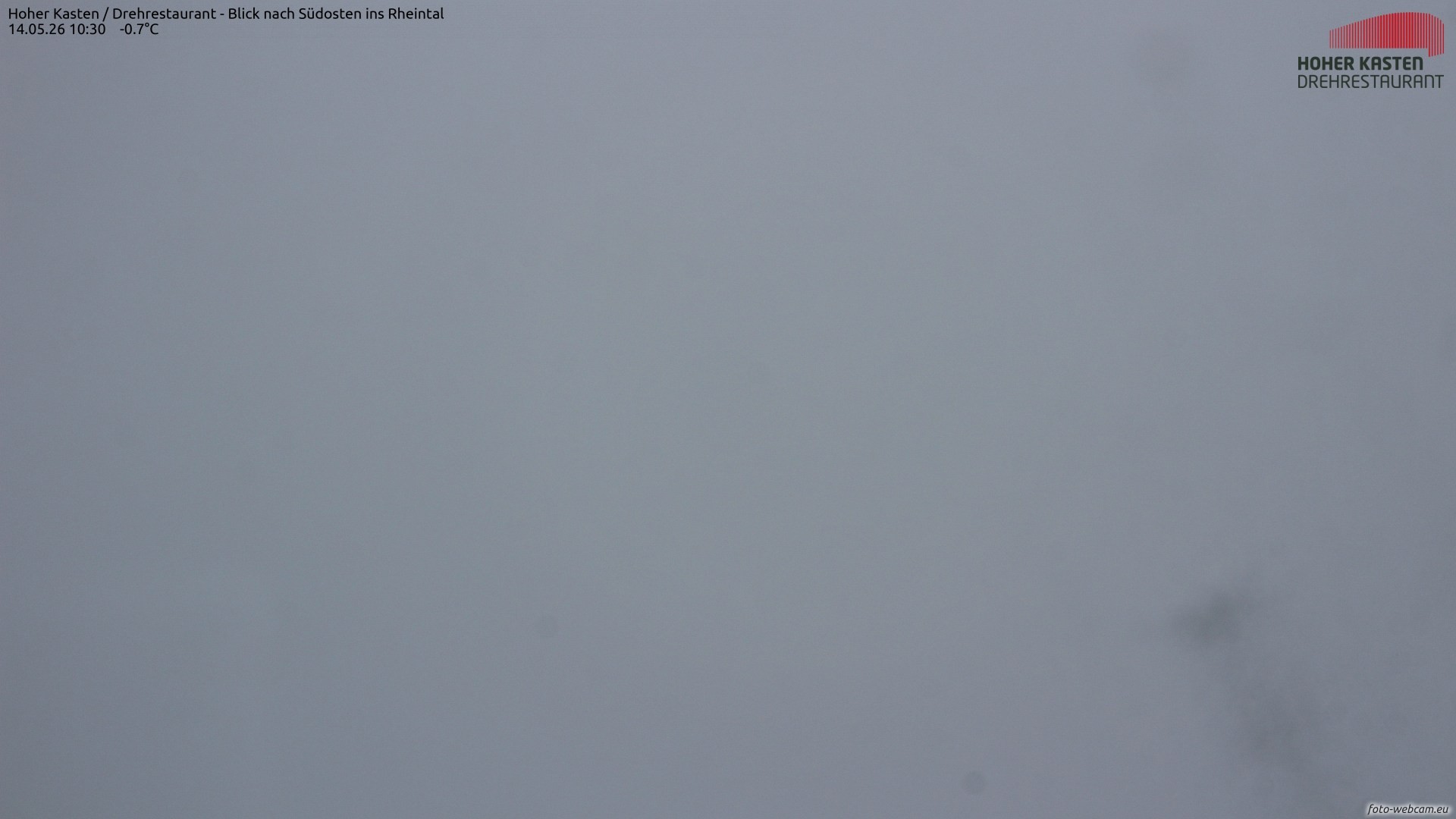 Archived image Webcam Hoher Kasten - View to the Rheintal