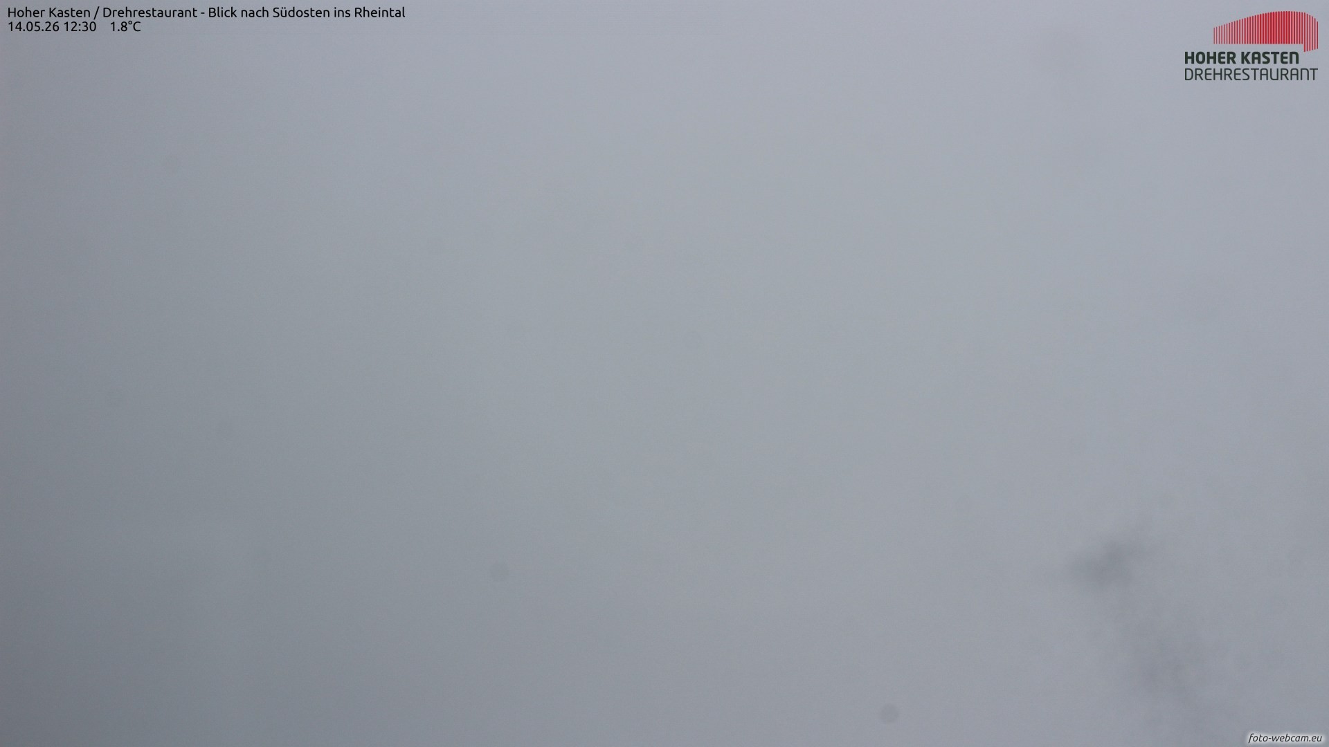 Archived image Webcam Hoher Kasten - View to the Rheintal
