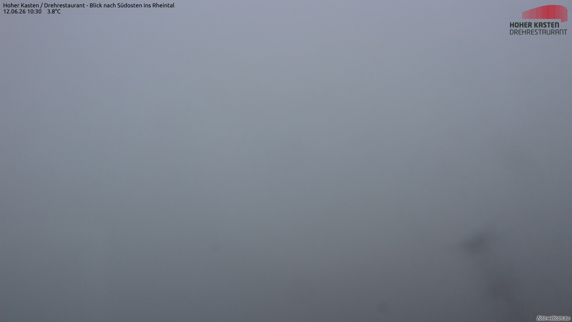 Archiv Foto Webcam Hoher Kasten - Blick ins Rheintal