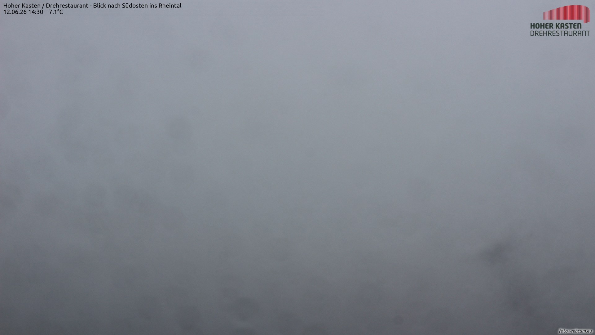 Archiv Foto Webcam Hoher Kasten - Blick ins Rheintal