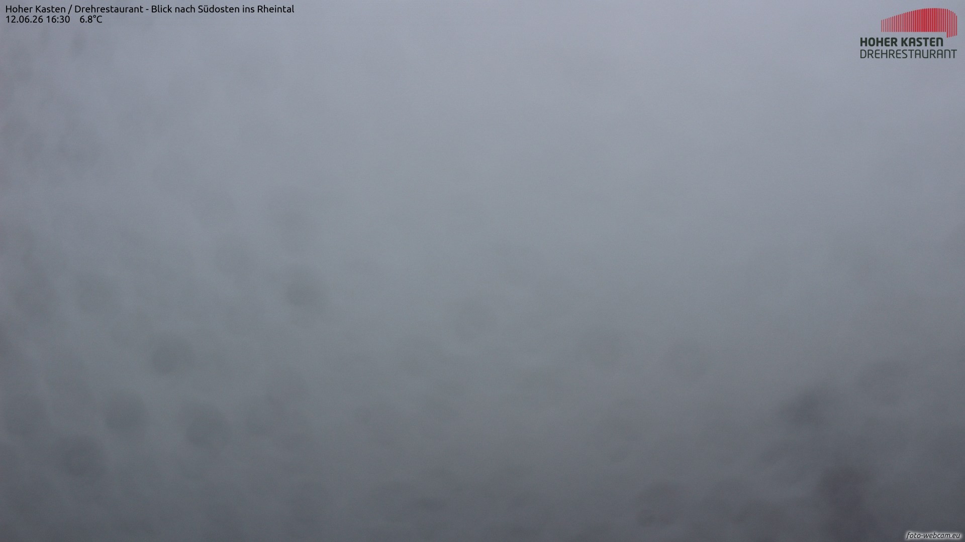 Archiv Foto Webcam Hoher Kasten - Blick ins Rheintal