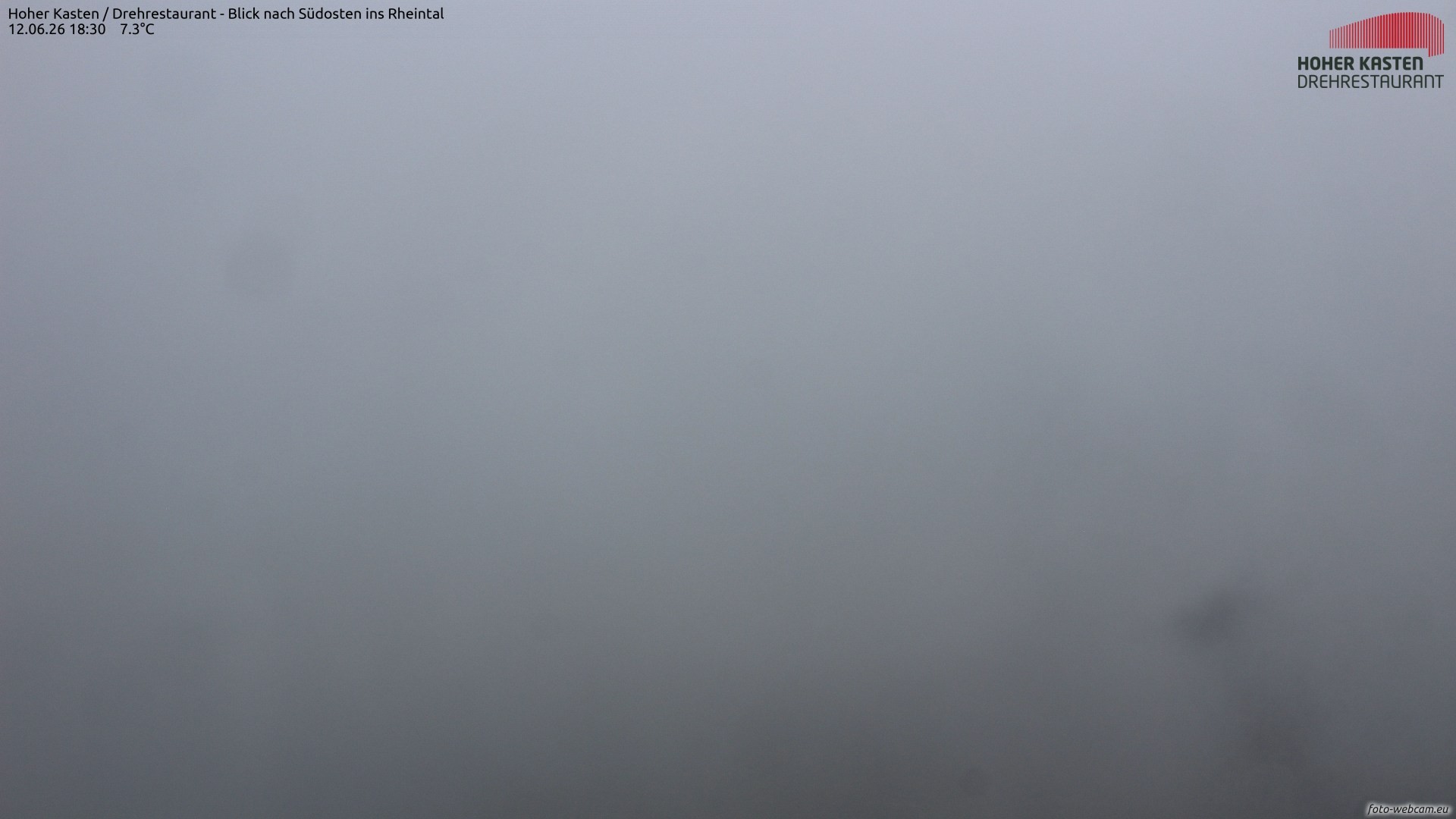 Archiv Foto Webcam Hoher Kasten - Blick ins Rheintal