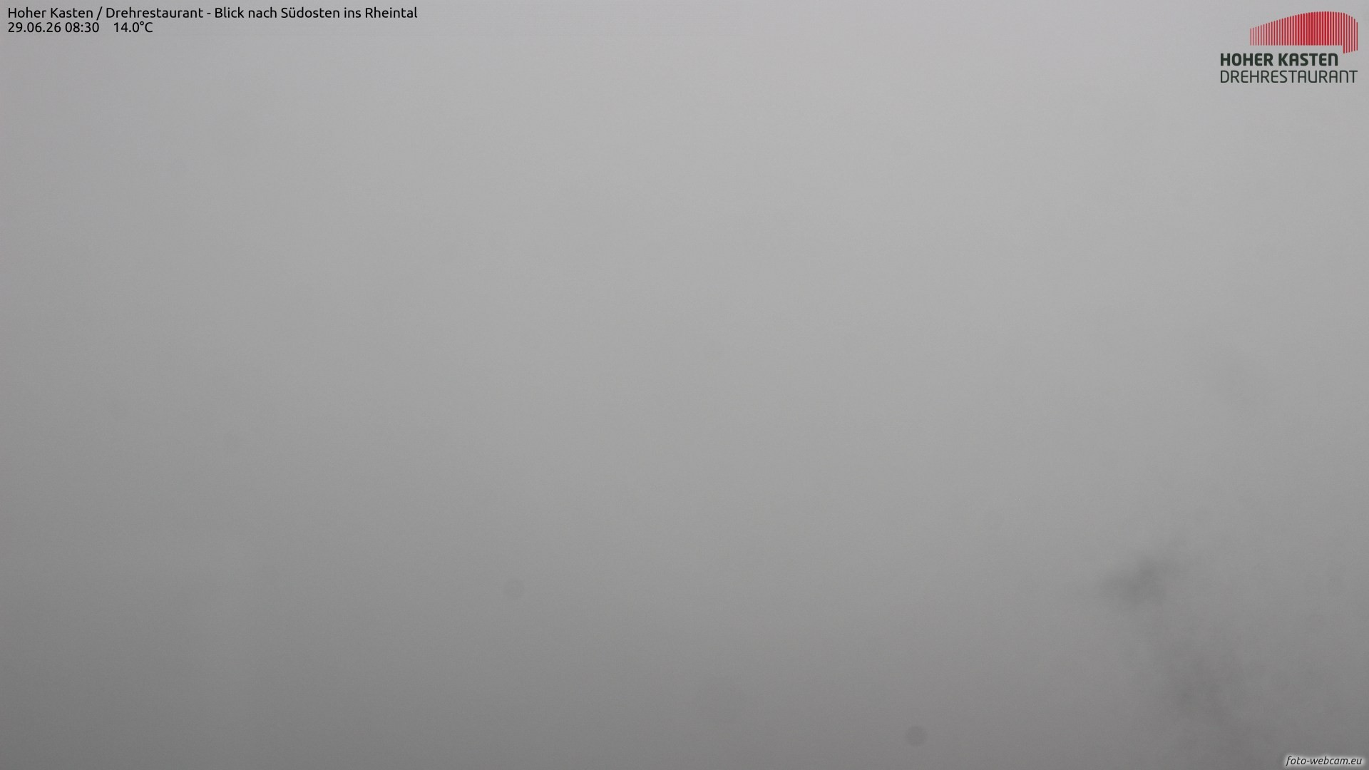 Archiv Foto Webcam Hoher Kasten - Blick ins Rheintal