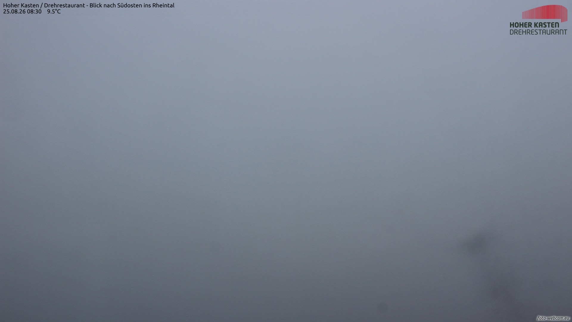 Archiv Foto Webcam Hoher Kasten - Blick ins Rheintal