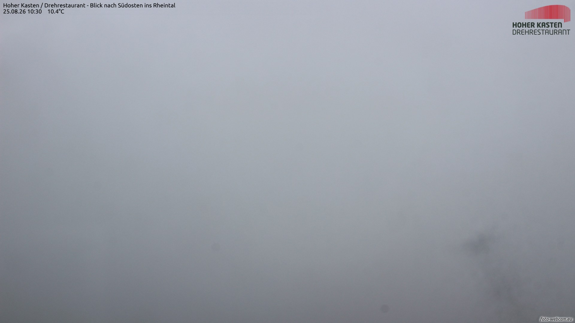 Archiv Foto Webcam Hoher Kasten - Blick ins Rheintal