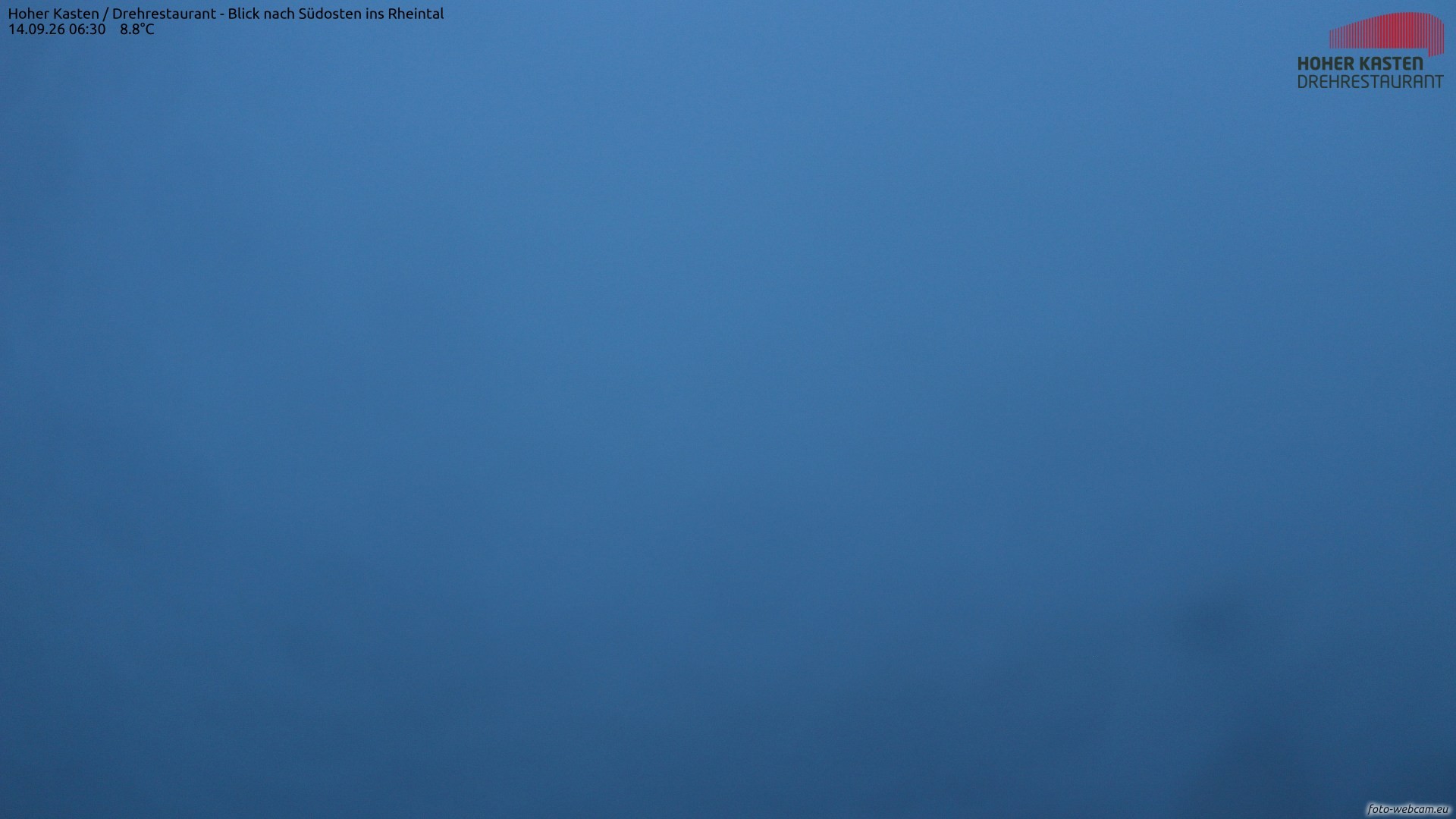 Archiv Foto Webcam Hoher Kasten - Blick ins Rheintal