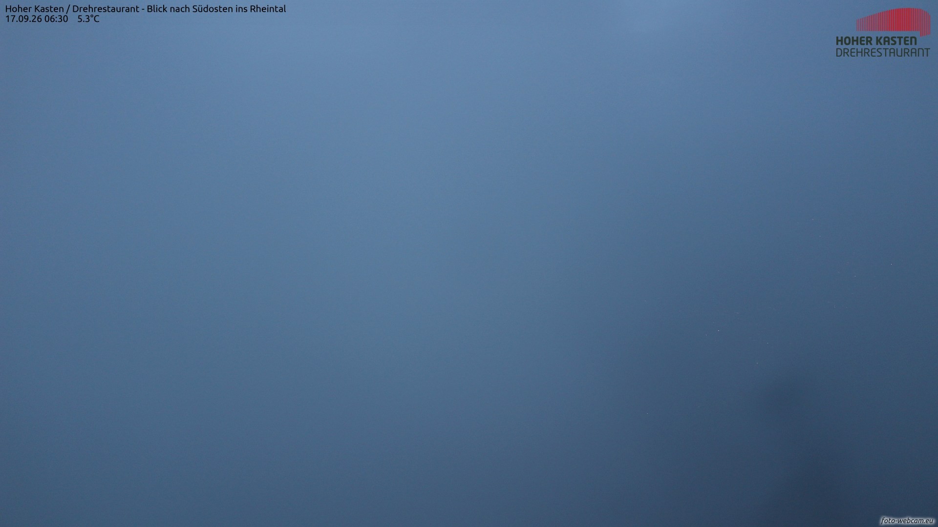 Archiv Foto Webcam Hoher Kasten - Blick ins Rheintal
