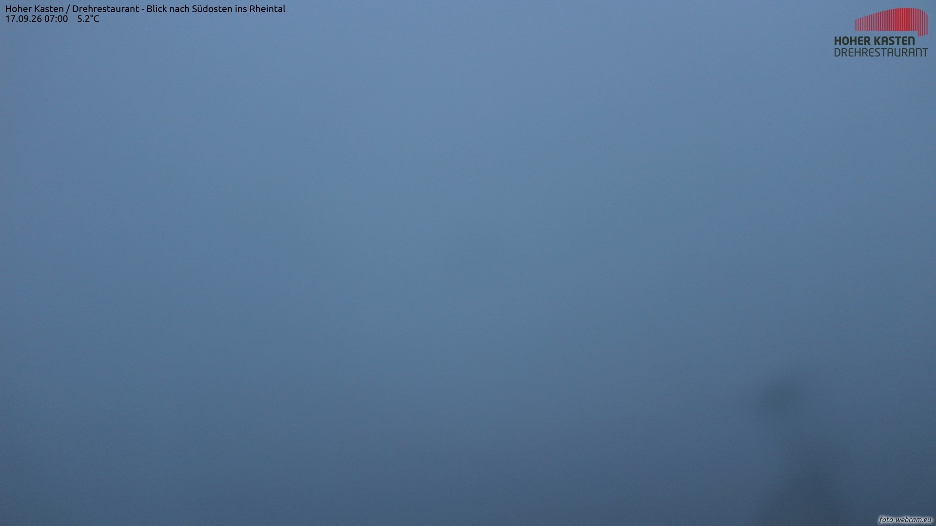 Archiv Foto Webcam Hoher Kasten - Blick ins Rheintal