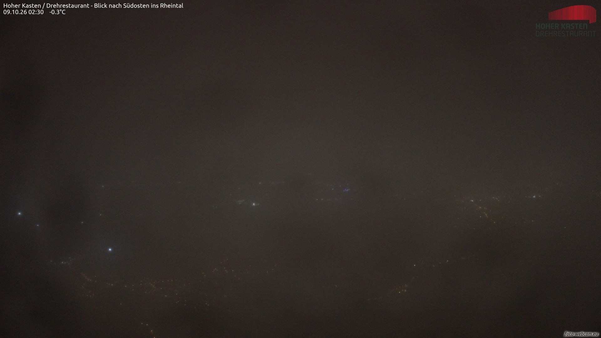 Archived image Webcam Hoher Kasten - View to the Rheintal