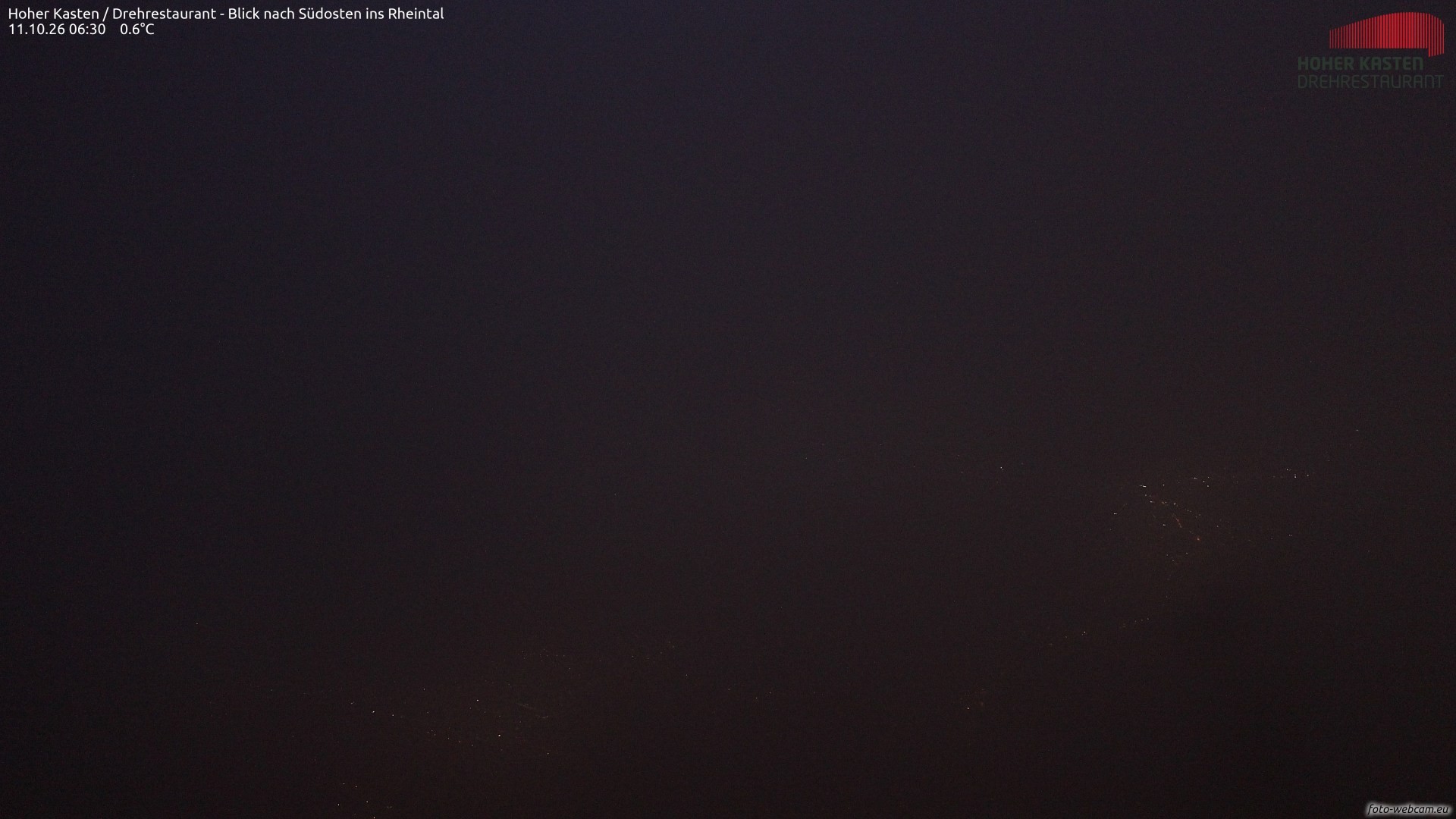 Archiv Foto Webcam Hoher Kasten - Blick ins Rheintal