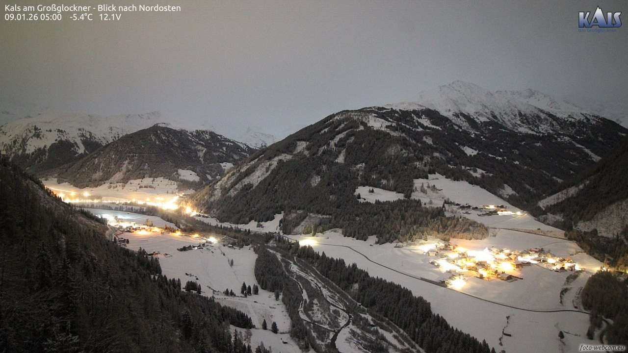 Archiv Foto Webcam Kals am Großglockner - Nordost