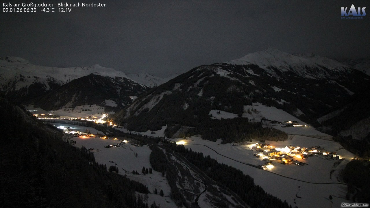 Archiv Foto Webcam Kals am Großglockner - Nordost