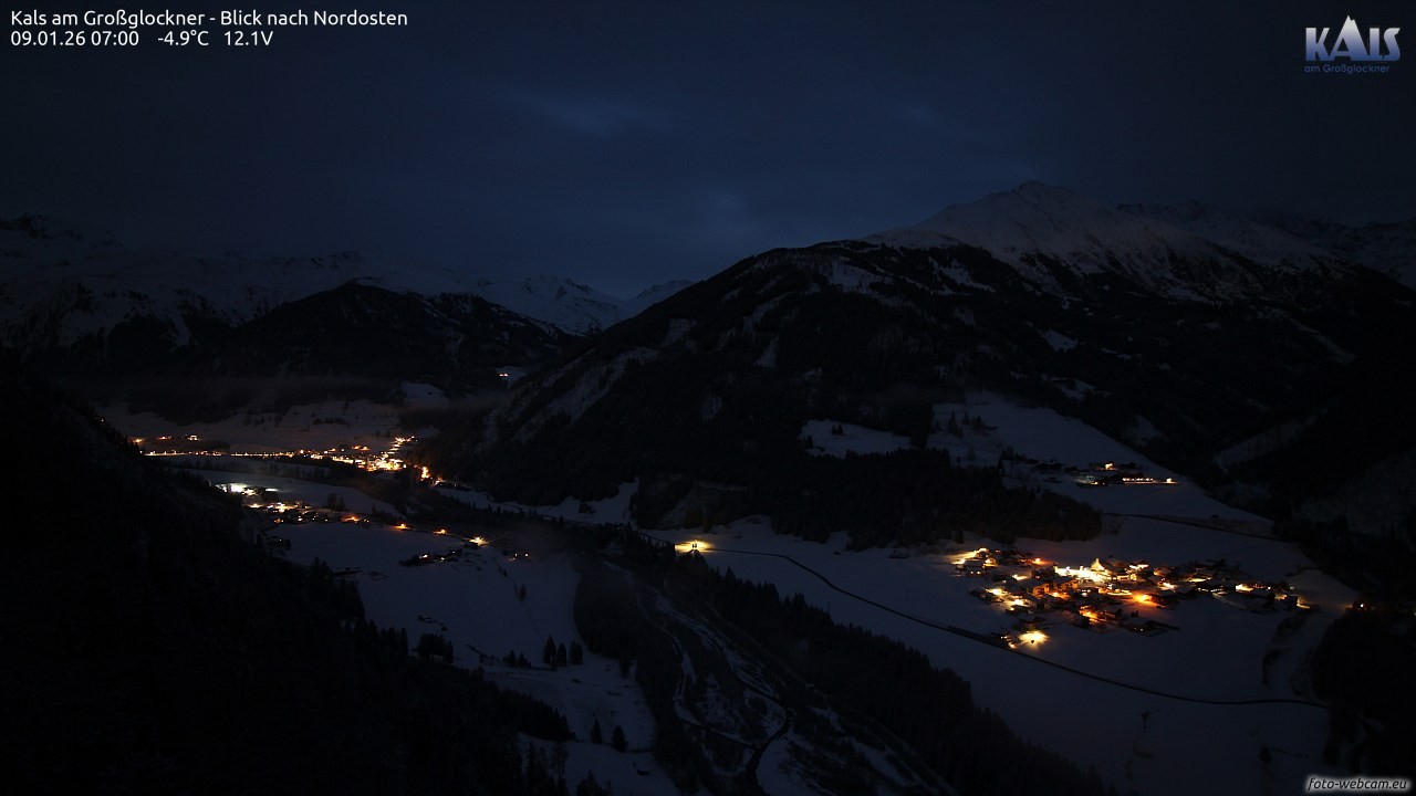 Archiv Foto Webcam Kals am Großglockner - Nordost