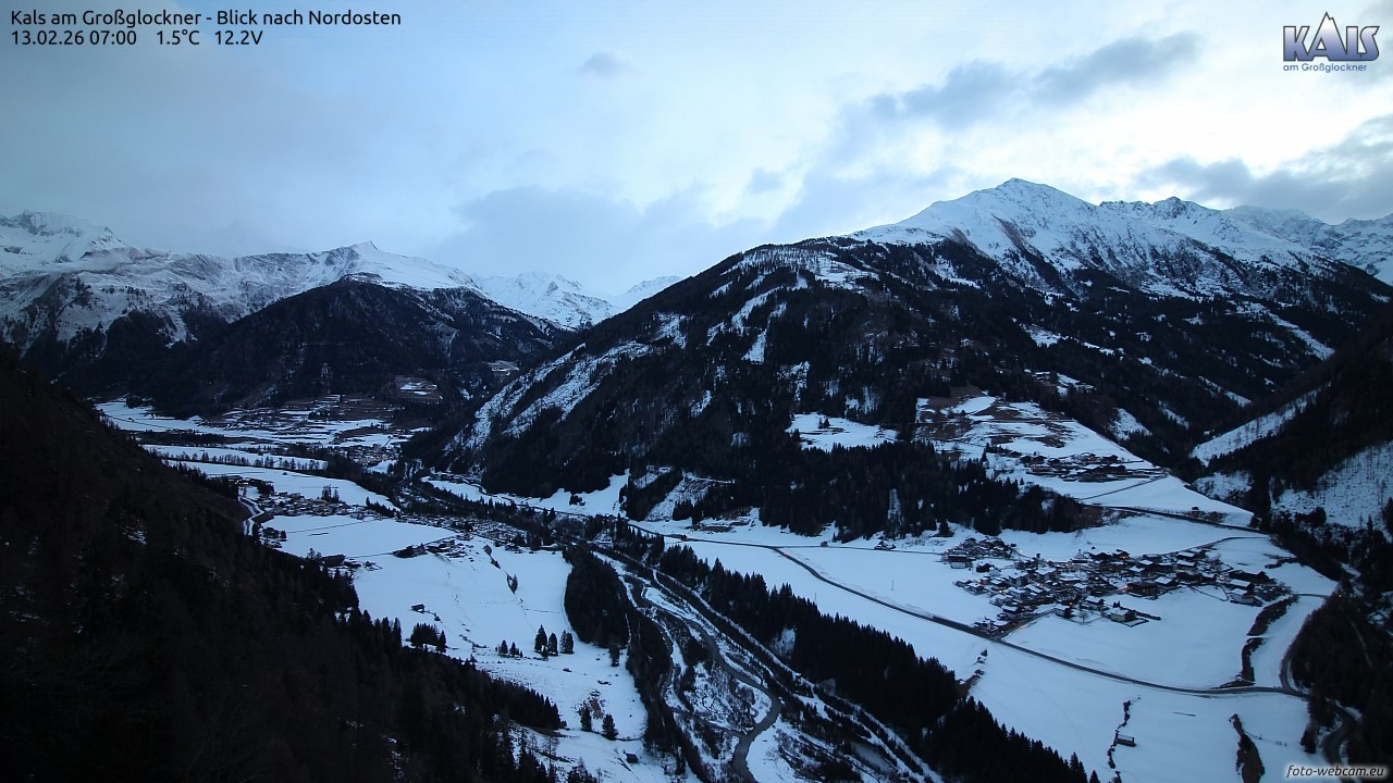 Archiv Foto Webcam Kals am Großglockner - Nordost