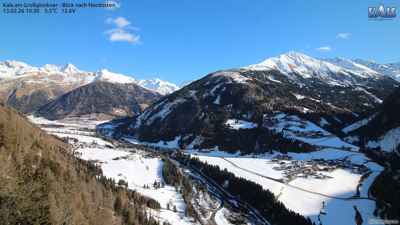 Archiv Foto Webcam Kals am Großglockner - Nordost