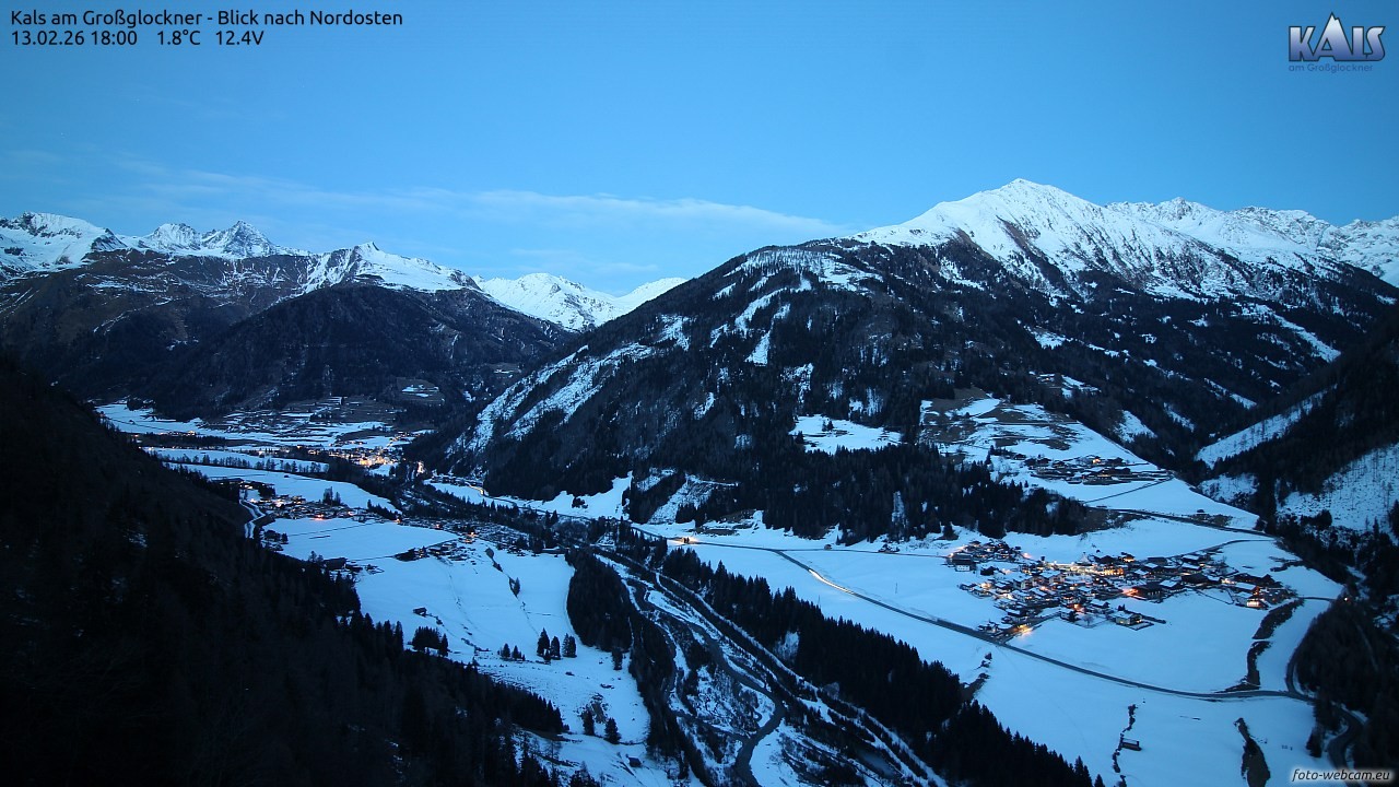 Archiv Foto Webcam Kals am Großglockner - Nordost