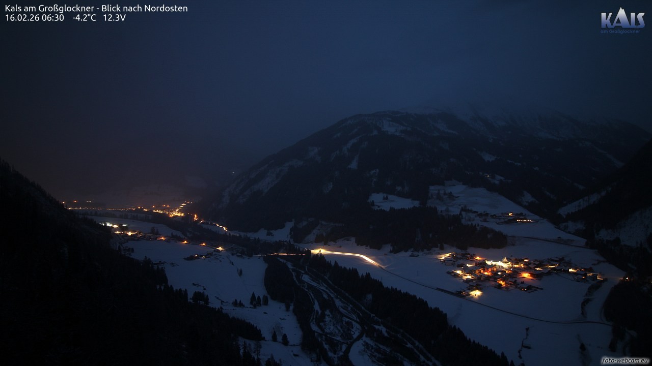 Archiv Foto Webcam Kals am Großglockner - Nordost