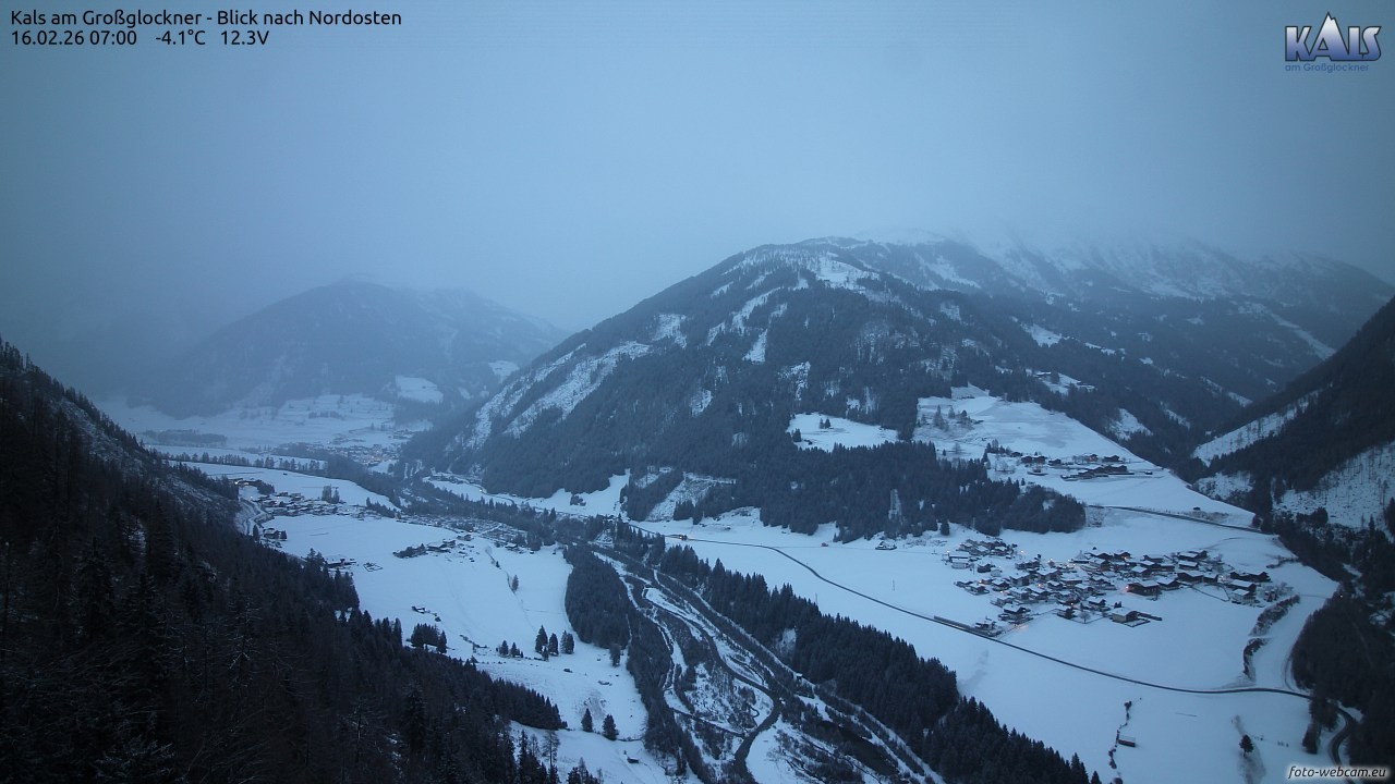Archiv Foto Webcam Kals am Großglockner - Nordost