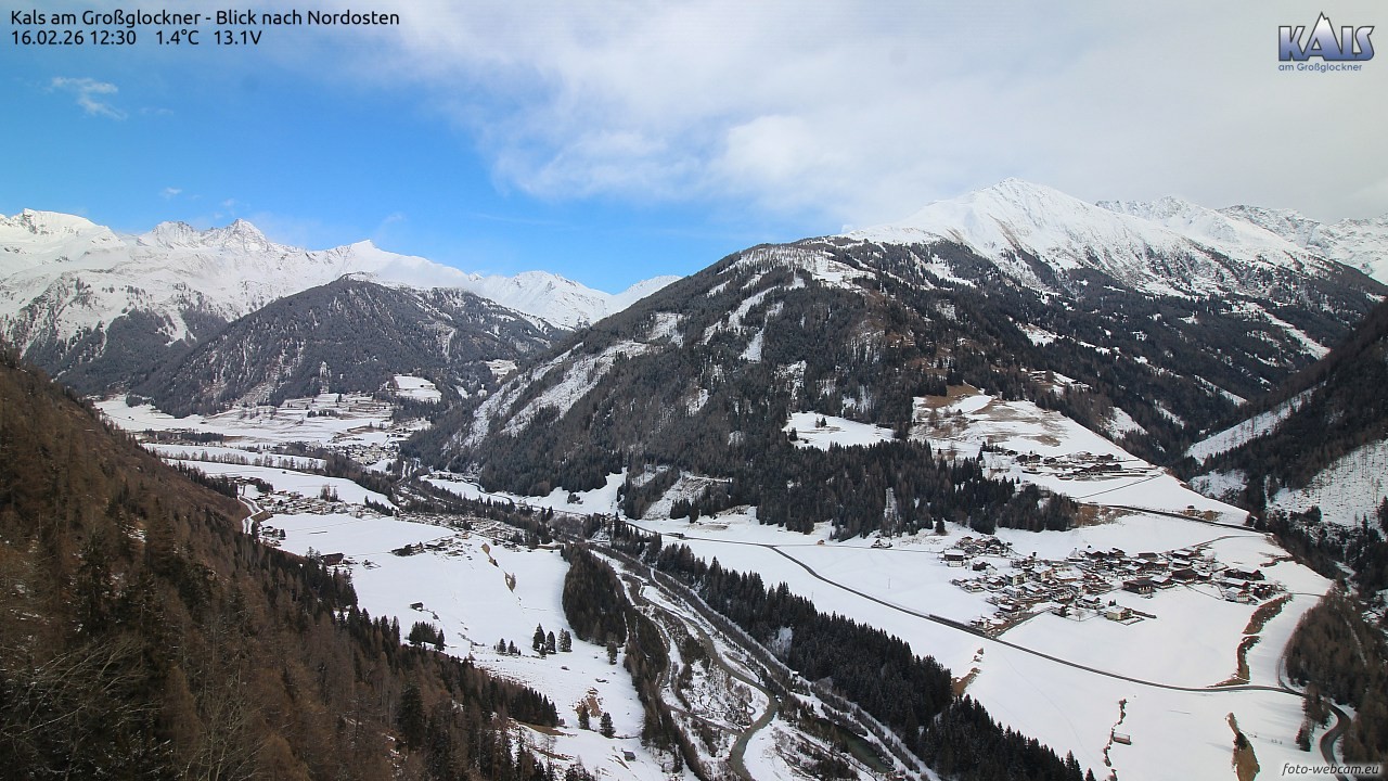 Archiv Foto Webcam Kals am Großglockner - Nordost