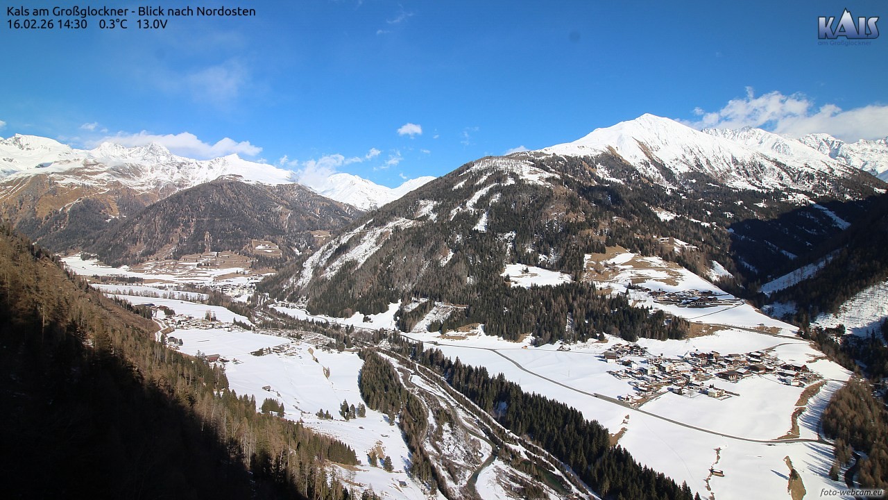 Archiv Foto Webcam Kals am Großglockner - Nordost