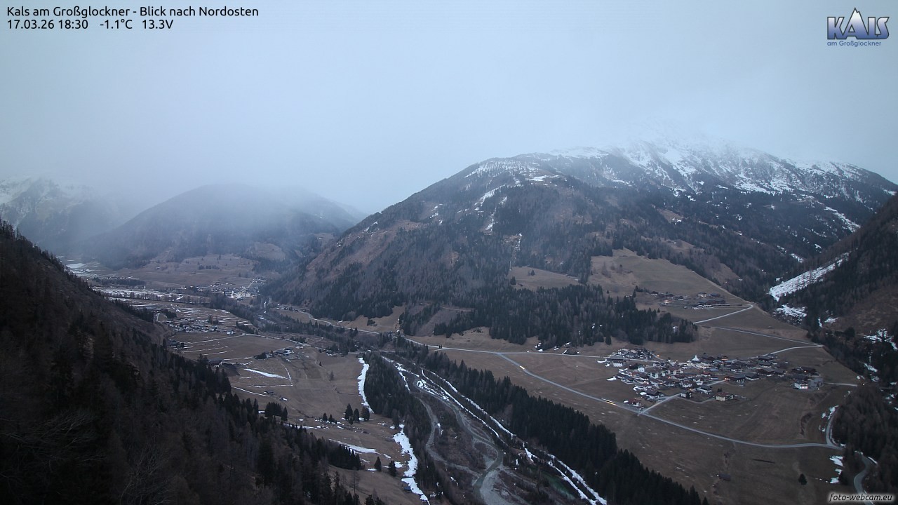 Archiv Foto Webcam Kals am Großglockner - Nordost