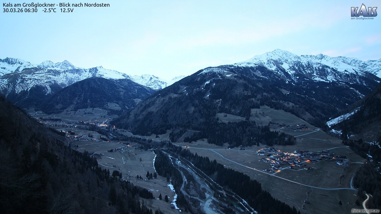 Archiv Foto Webcam Kals am Großglockner - Nordost
