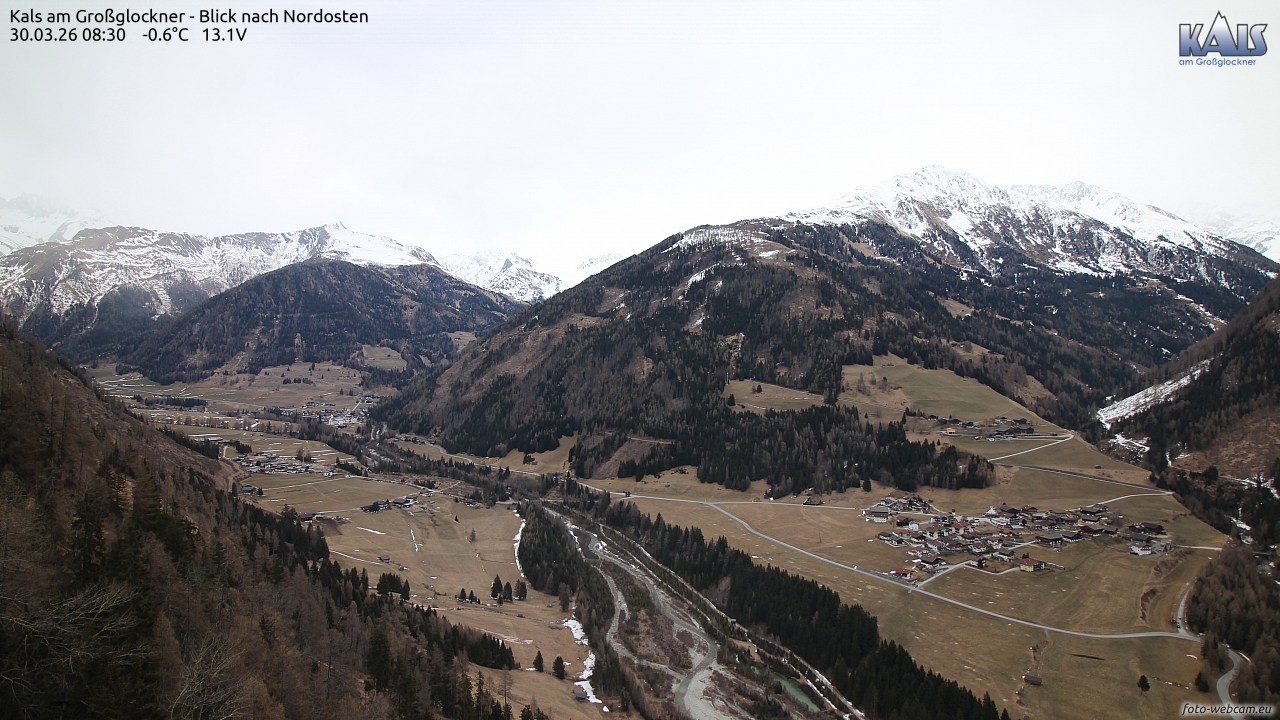Archiv Foto Webcam Kals am Großglockner - Nordost