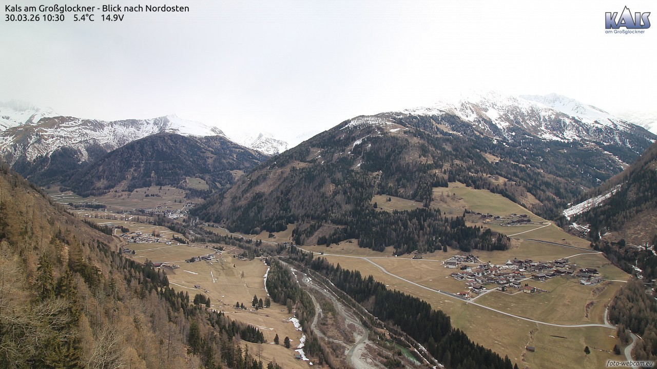 Archiv Foto Webcam Kals am Großglockner - Nordost
