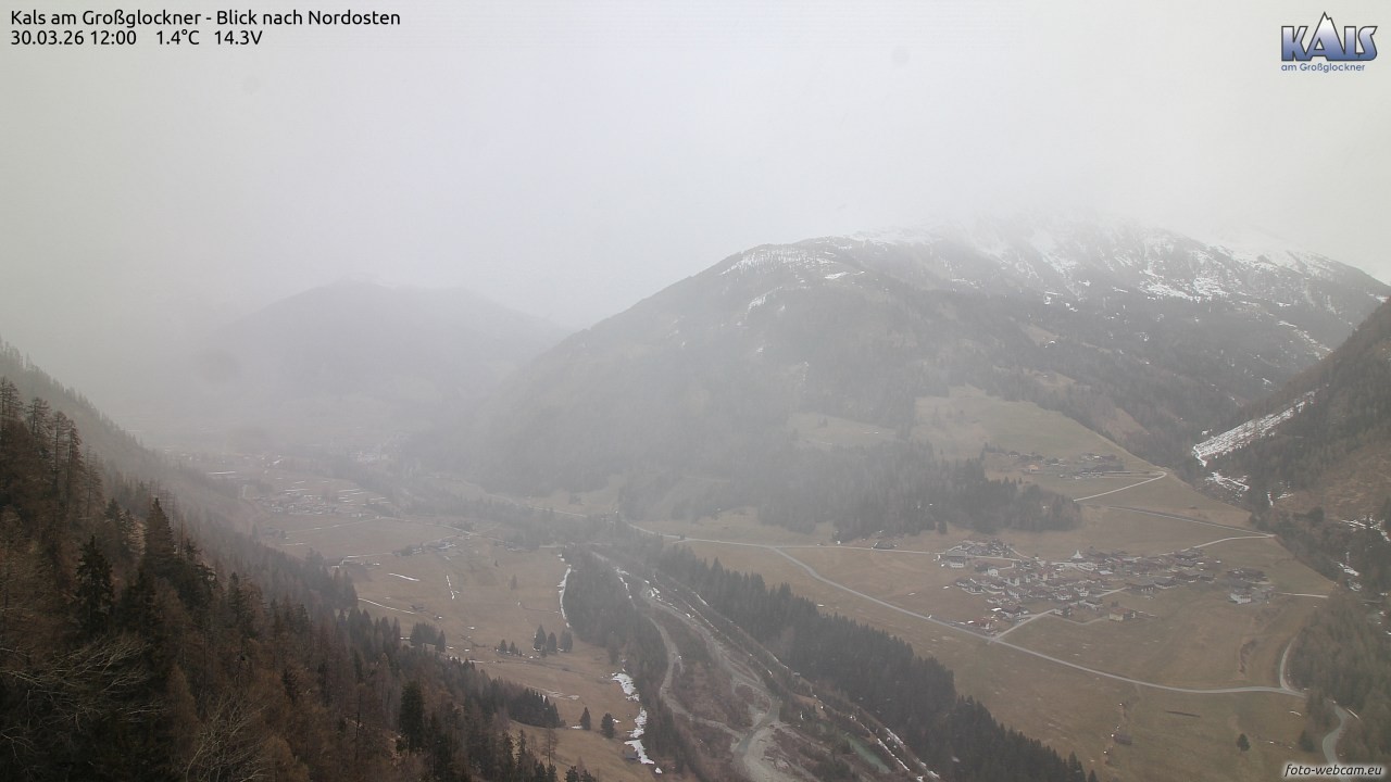 Archiv Foto Webcam Kals am Großglockner - Nordost