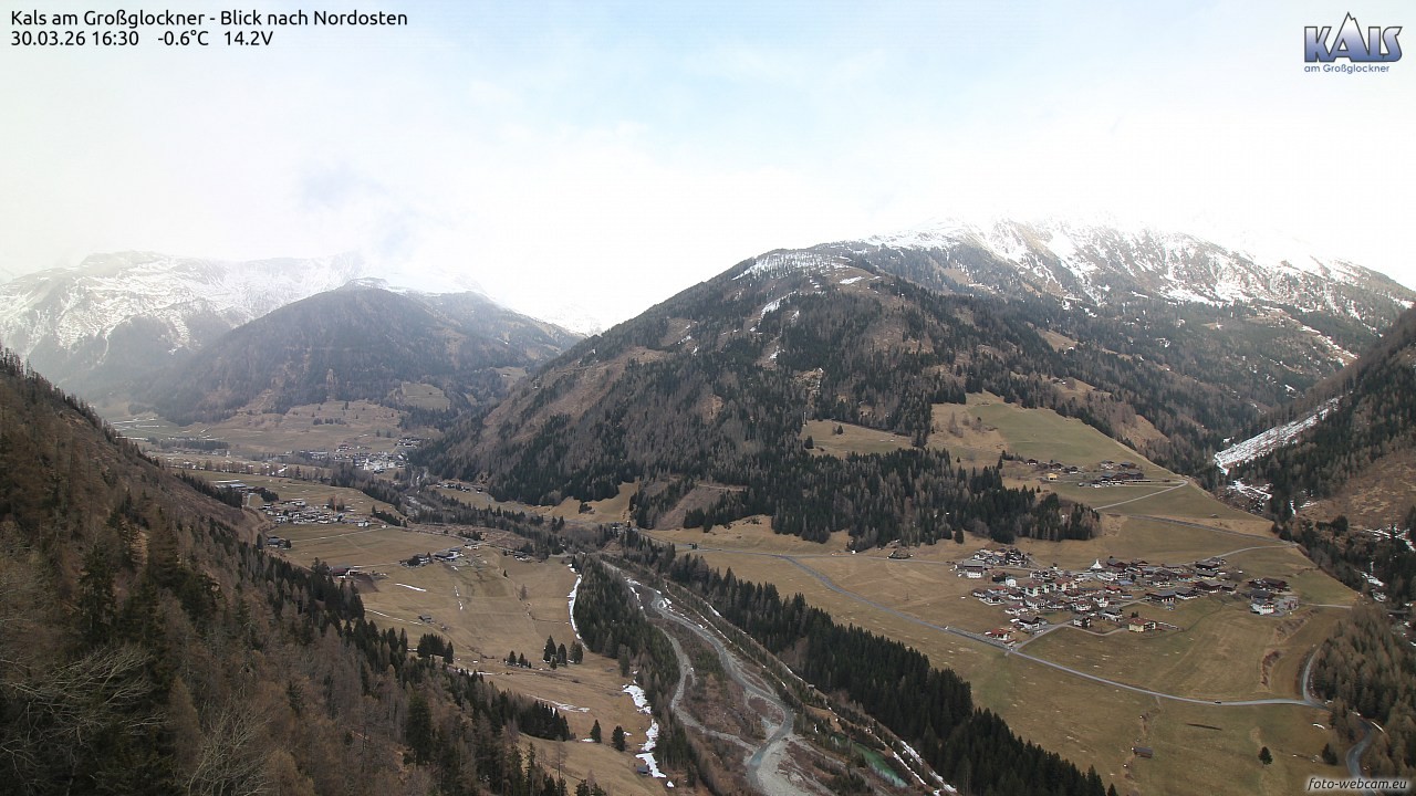 Archiv Foto Webcam Kals am Großglockner - Nordost