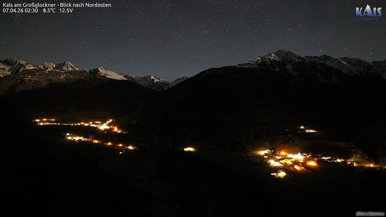 Archiv Foto Webcam Kals am Großglockner - Nordost