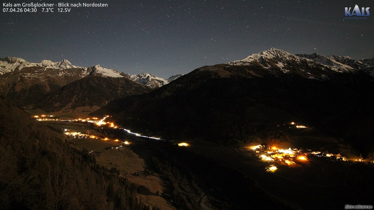Archiv Foto Webcam Kals am Großglockner - Nordost