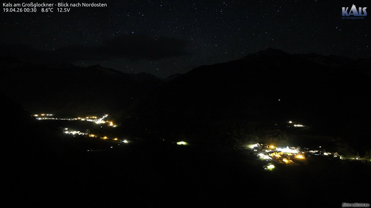 Archiv Foto Webcam Kals am Großglockner - Nordost