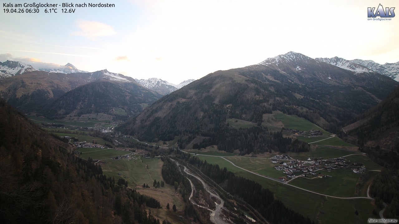 Archiv Foto Webcam Kals am Großglockner - Nordost