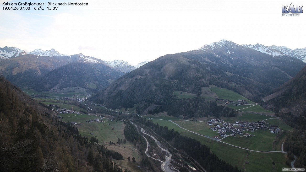 Archiv Foto Webcam Kals am Großglockner - Nordost
