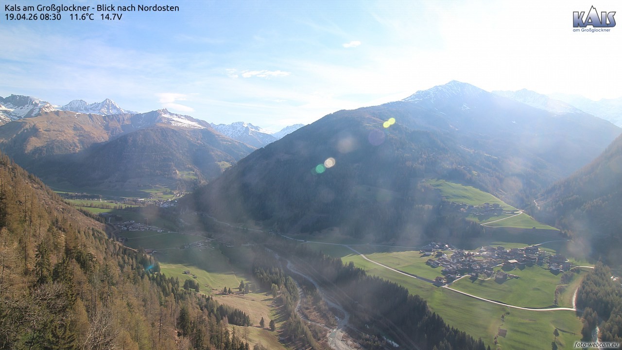 Archiv Foto Webcam Kals am Großglockner - Nordost