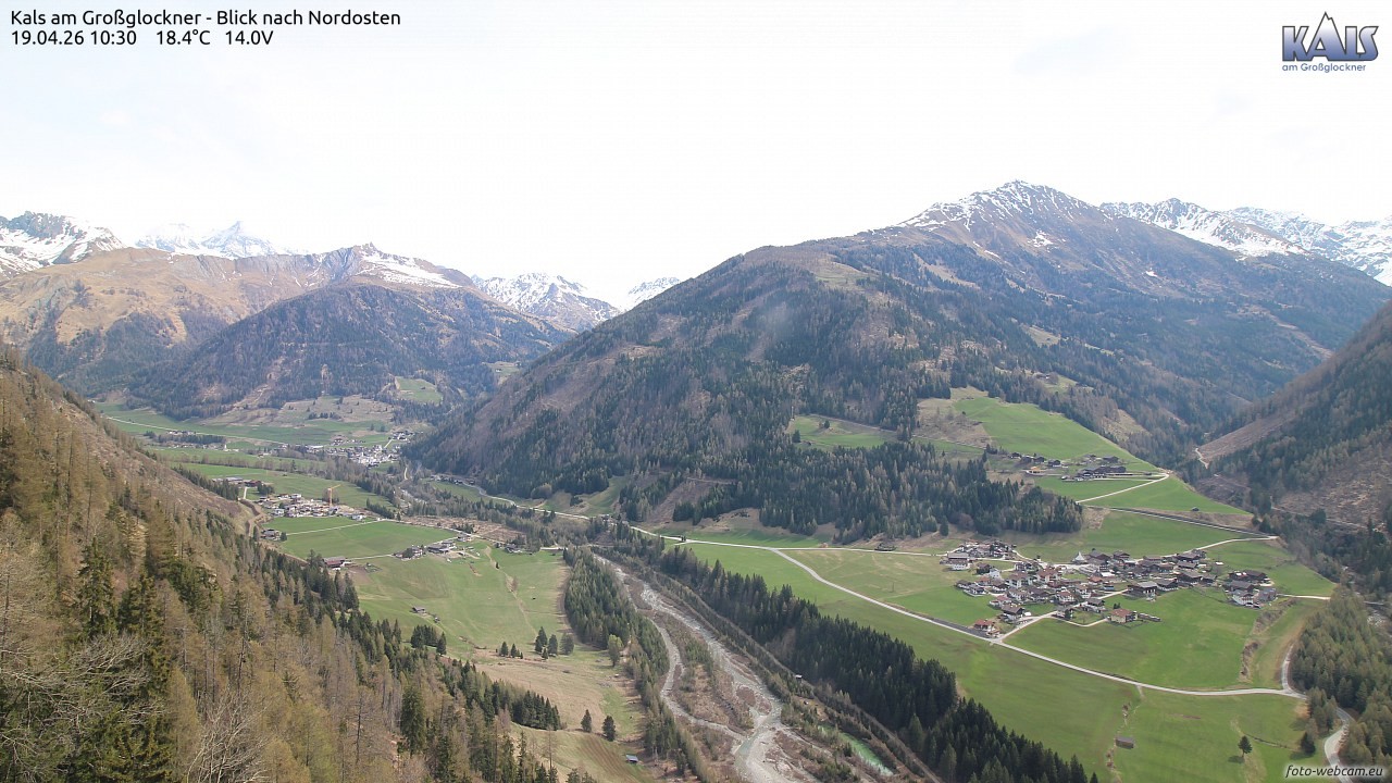 Archiv Foto Webcam Kals am Großglockner - Nordost