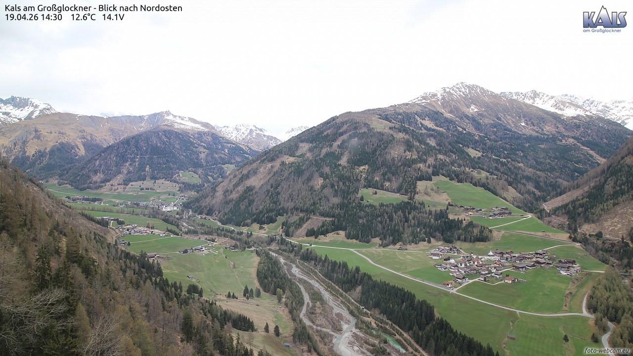 Archiv Foto Webcam Kals am Großglockner - Nordost